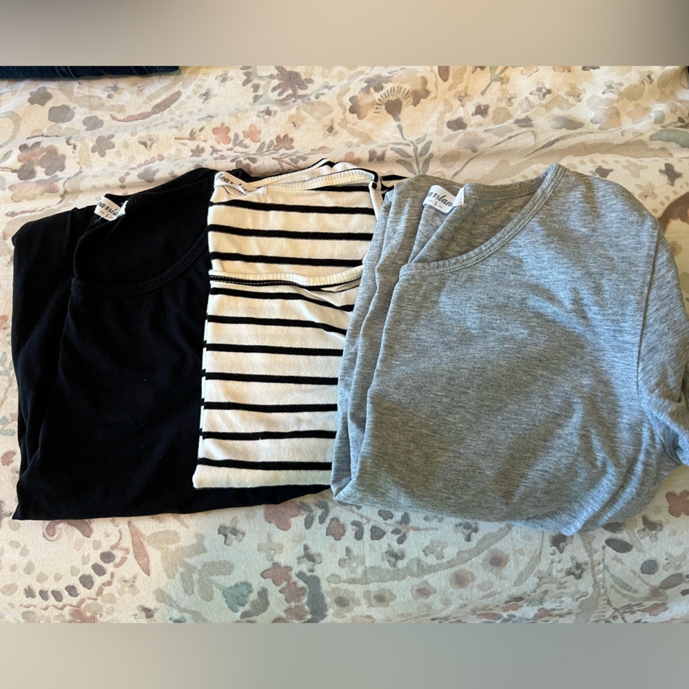3 short sleeved maternity tees